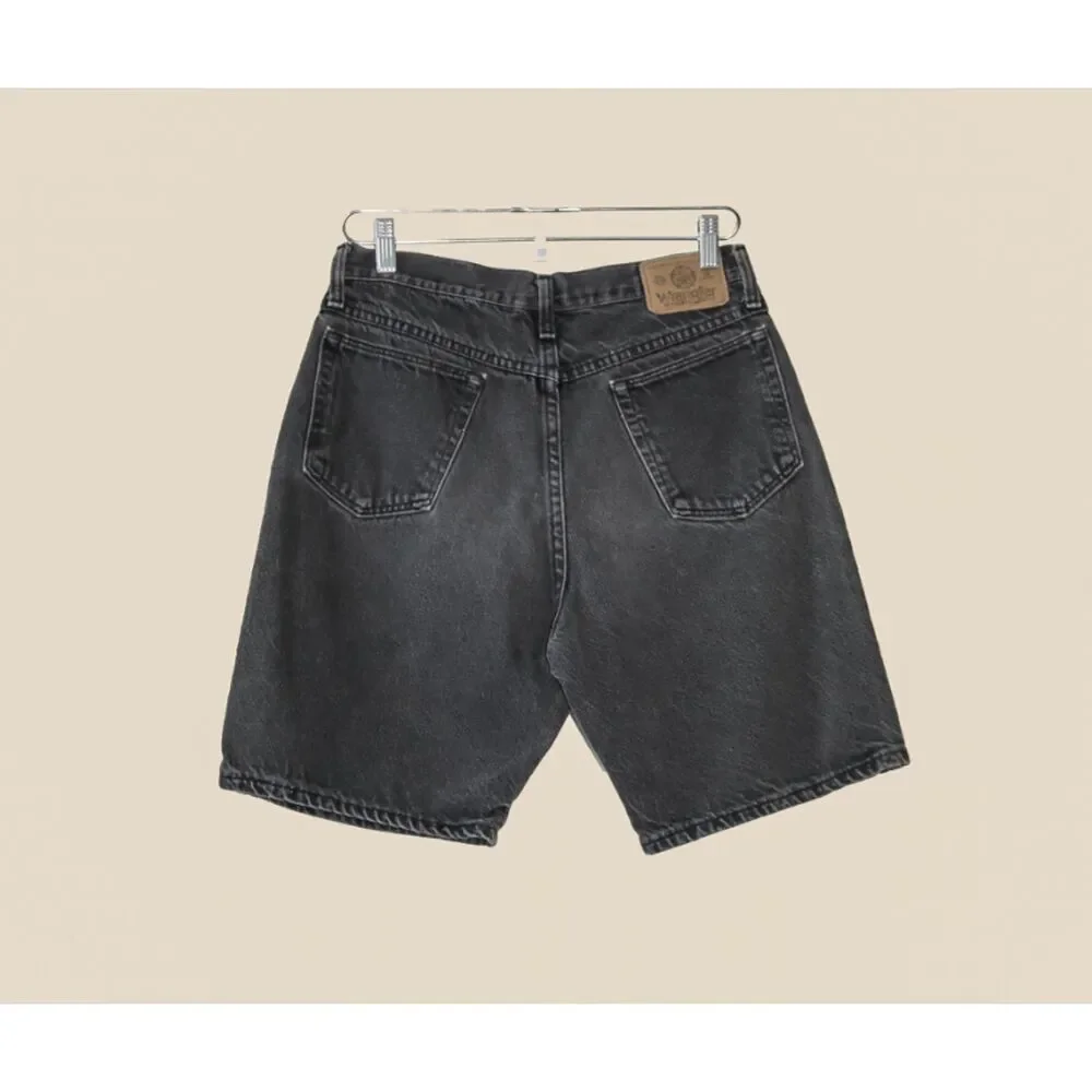 Vintage Wrangler Black Wash Boyfriend Shorts Size Medium